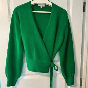 & Other Stories Green Wrap Sweater